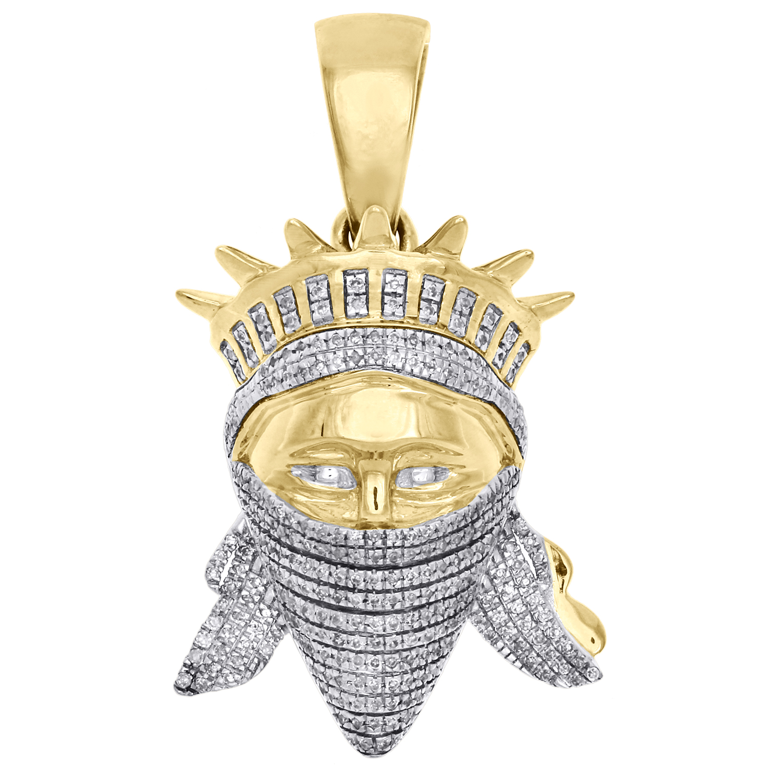 10K Yellow Gold Diamond Statue of 