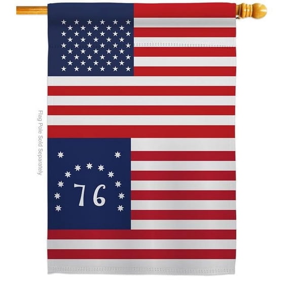 Americana Home & Garden H140822-BO 28 x 40 in. USA Bennington American Historic Vertical House Flag with Double-Sided Decorative Banner Garden Yard Gift