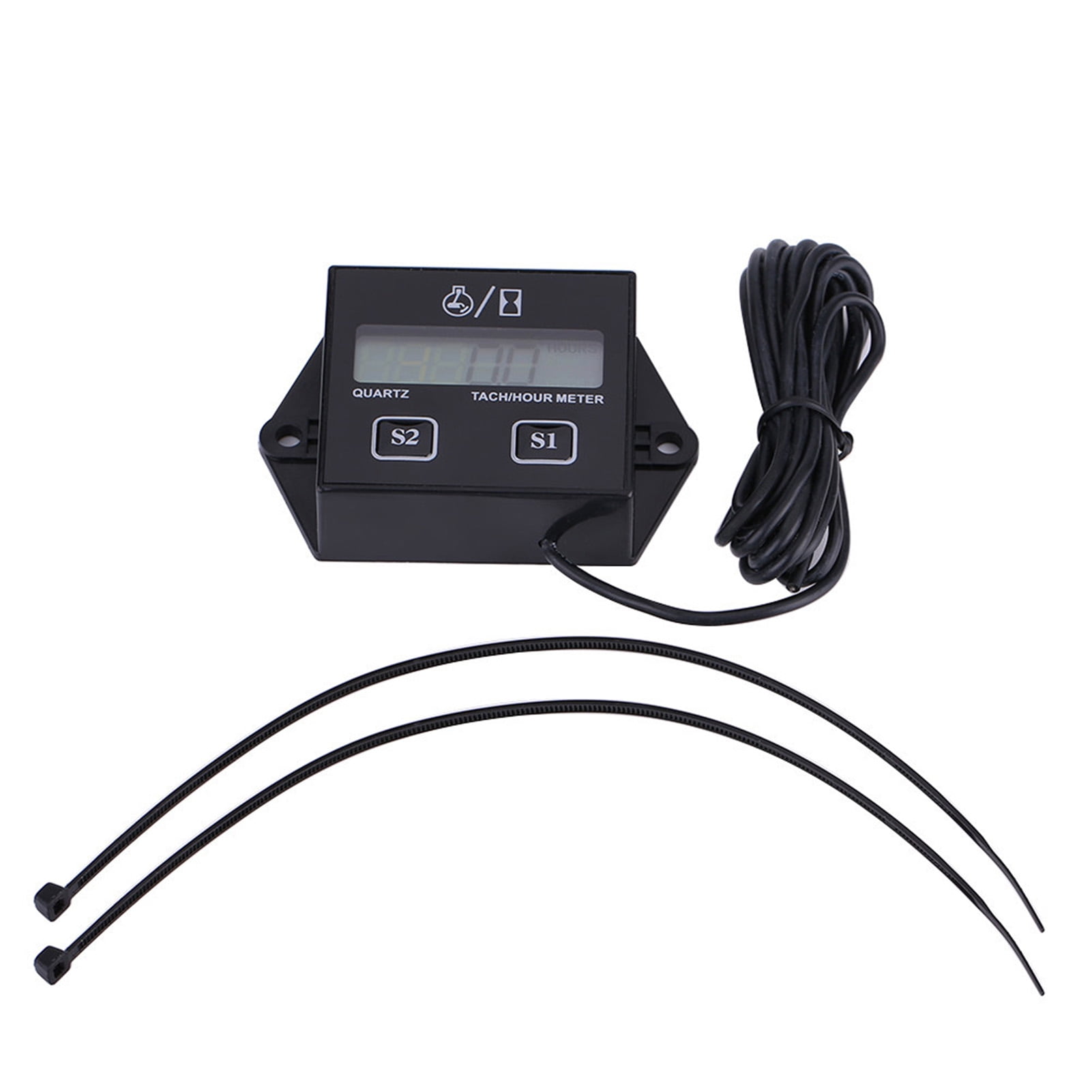 Tach Hour Meter, LCD Display Maintenance Reminder Body Induction RPM