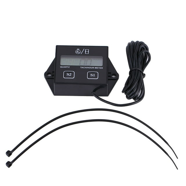 Tacómetro digital LCD/medidor de horas medidor de RPM para motocicleta con motor de gasolina de 2/4 tiempos