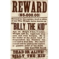 thumbnail image 2 of Vintage Apple Collection 22x32 Black Ornate Wood Framed with Double Matting Museum Art Print Titled - Reward Billy The Kid, 2 of 4