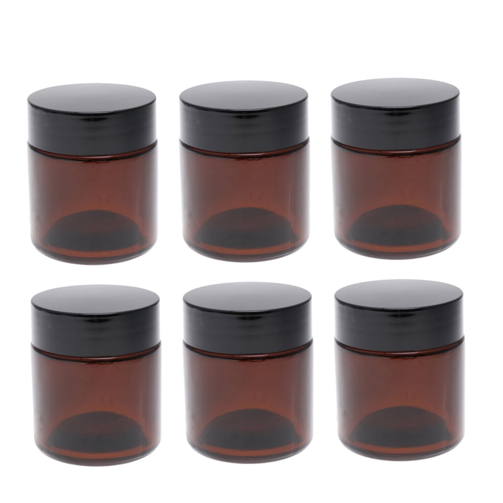 Mobutofu portable refillable liquid containers Cream Bottle Glass 6Pcs