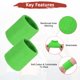 thumbnail image 5 of Uxcell 12PCS Bandas de sudor deportivas, muñequeras de algodón absorbentes para entrenamiento/baloncesto/correr [Verde fruta, 8cm de ancho], 5 of 7