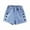 Sky Blue, variant on Kiijoy Little Girls Heart Embroidery Pull On Denim Shorts Casual Stretch Thin Jean Shorts