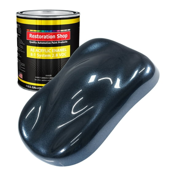 Restoration Shop Neptune Blue Firemist Acrylic Enamel Auto Paint - Gallon Paint Color Only - Single Stage High Gloss