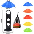 thumbnail image 4 of 10 conos de fútbol de agilidad con bolsa de transporte y soporte para entrenamiento deportivo, fútbol, baloncesto, entrenamiento, equipo de práctica, 4 of 5