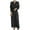 Black, variant on IROINNID Maxi Dress for Women Loose Long Sleeve Loose Dress Solid Turn Down Collar Classic Dress ,Beige