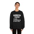 thumbnail image 3 of Badminton Sweatshirt, Gifts, Sweater Shirt, 3 of 9