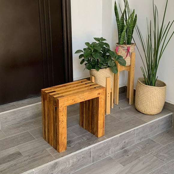 Banca para Jardín para Interior o Exterior Individual, Estilo Vintage De Madera Durable. D4 Moderno