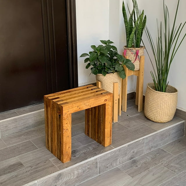 Banca para Jardín para Interior o Exterior Individual, Estilo Vintage De Madera Durable. D4 Moderno