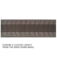 thumbnail image 3 of Playa Rug Custom Size Greek Key Design Gray, Dark Gray Color Non-Slip Rubber Backing- 31 Inch WidexYour Choice of Length Runner Rug 10 Feet - Dark, 3 of 5