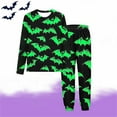 thumbnail image 2 of Fjofpr Girl Clothes Size 7 Children's Halloween Printed Round Neck Long Sleeved Top Elastic Waisted Pants Mid Size Children's Home Suit Set 7 years, 2 of 5