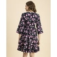 thumbnail image 4 of Moomaya V Neck Printed Rayon 3/4 Sleeve Wrap Dress - Women's Wrap Dress, 4 of 9