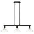 thumbnail image 5 of Golden Lighting Carver 3-Light Semi-Flush in Matte Black with Clear Glass, 5 of 5