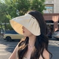 thumbnail image 1 of LinYooLi Sunshade Hat For Women, UV Protection, Summer Cycling, Sun Protection, Thin Brimmed Hat, Face Covering, Hollow Top Shell Hat, 1 of 9