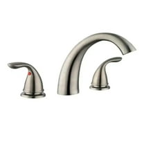 Glacier Bay Builders 2-Handle Deck-Mount Roman Tub Faucet in Brushed Nickel