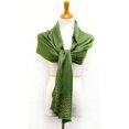 thumbnail image 3 of INC Womens Green Rayon Super Soft Fringed Wrap, 3 of 3
