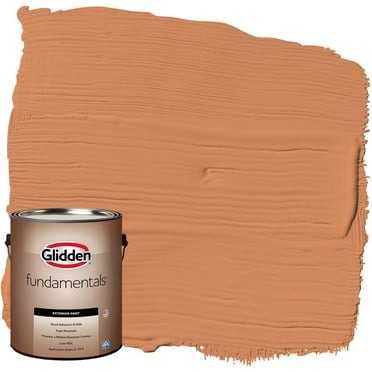 Glidden Fundamentals Exterior Paint Georgian Leather / Orange, Flat, 1 Gallon