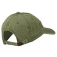 thumbnail image 4 of Grandpa Mustache Embroidered Washed Pigment Dyed Cap - Olive OSFM, 4 of 5