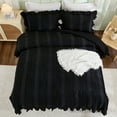thumbnail image 2 of Dintszyayue Black Ruffle Queen Comforter,Soft Ruffled Princess Style Bedding Set Adult(90"x 90"), 2 of 5