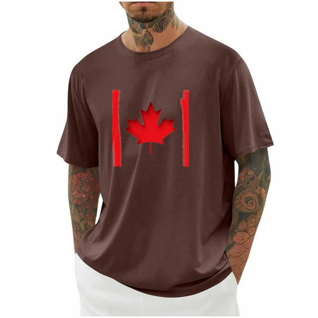 Styesk T-Shirts pour Homme Imprimé Col Rond Mode Décontractée Manches Courtes Blouses