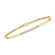 RS Pure by Ross-Simons 0.25 ct. t.w. Diamond Bar Bracelet in 14kt Yellow Gold