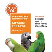 Prevue Pet Products Select Wrought Iron Parrot Bird Cage 24x20x60, Pewter