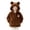 Brown, variant on Kids 3D Animal Ear Fuzzy Fleece Zip Up Hooded Jacket Cartoon Embroidery Winter Outer Coat Brown,3-4 Years