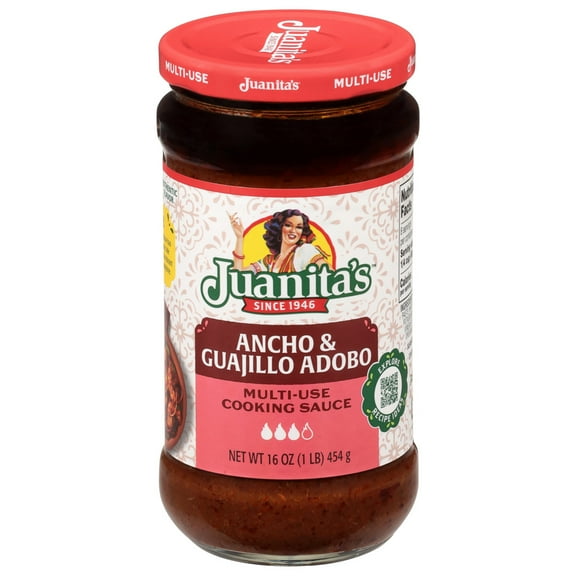 Juanita's Foods Ancho & Guajillo Adobo Multi-Use Cooking Sauce 16 oz Jar