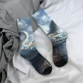 thumbnail image 5 of Disketp Fantasy Swan Yacht Design Unisex Crew Socks Lightweight Breathable Ventilation Ankle Socks, Mid-calf socks for Daily, 5 of 6