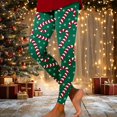 thumbnail image 2 of Gyexs Christmas Leggings for Women Soft Stretchy Xmas Printed Pajamas Pants Lined Gym Yoga Pants Womens Christmas Apparel D-Green & Size L, 2 of 6