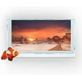 thumbnail image 5 of 24X16IN, Sun and Desert Moon Themed Reptile Habitat on Orange Durable Decorative Background, Terrarium Background with 8 EVA Double-Sided Tape, 5 of 6