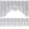 thumbnail image 1 of Naiovety Cortina de encaje para ventana de 2 piezas, moderna, romántica, acogedora, portátil, lavable, desmontable, cortinas decorativas, Type9 NO9, 1 of 6