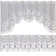thumbnail image 5 of Cortinas de Encaje Injueey 2 Piezas Blanco 160x60cm + 160x30cm, 5 of 6