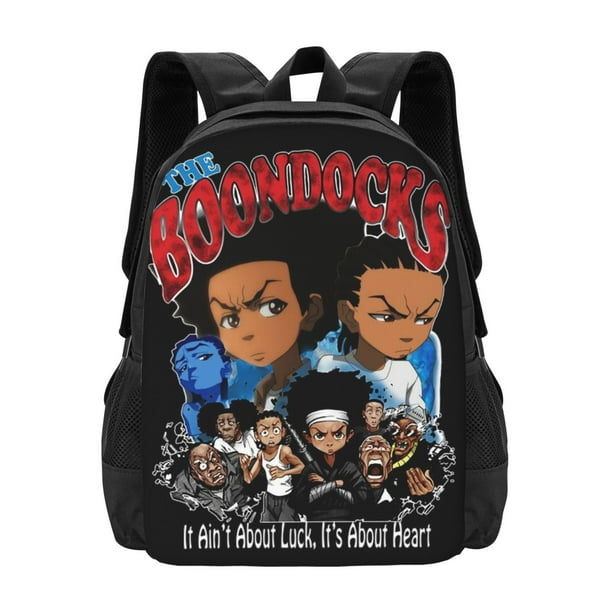 Mochila negra Boondocks para mujeres y hombres, mochila para portátil, para trabajo, negocios, viajes, mochila informal para el colegio, mochila para estudiantes universitarios, regalo