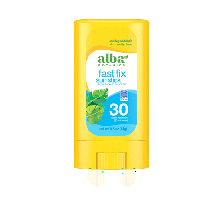 Alba Botanica Fast Fix Sun Stick Sunscreen SPF 30, 0.5 oz