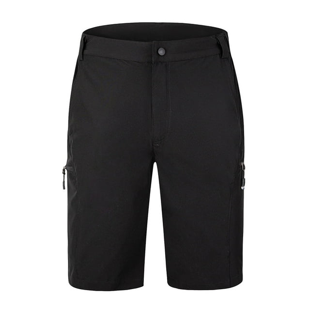 Men's Short Pants for Men, Solid Color Stretch Cotton Casual Exercise Riding Shorts with Elastic Waist and Pockets, Breathable for Daily Wear and Outdoor Activities