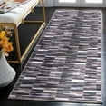 thumbnail image 2 of SAFAVIEH Faux Hide Cyan Modern Runner Rug, Ivory/Grey, 2'6" x 8', 2 of 8