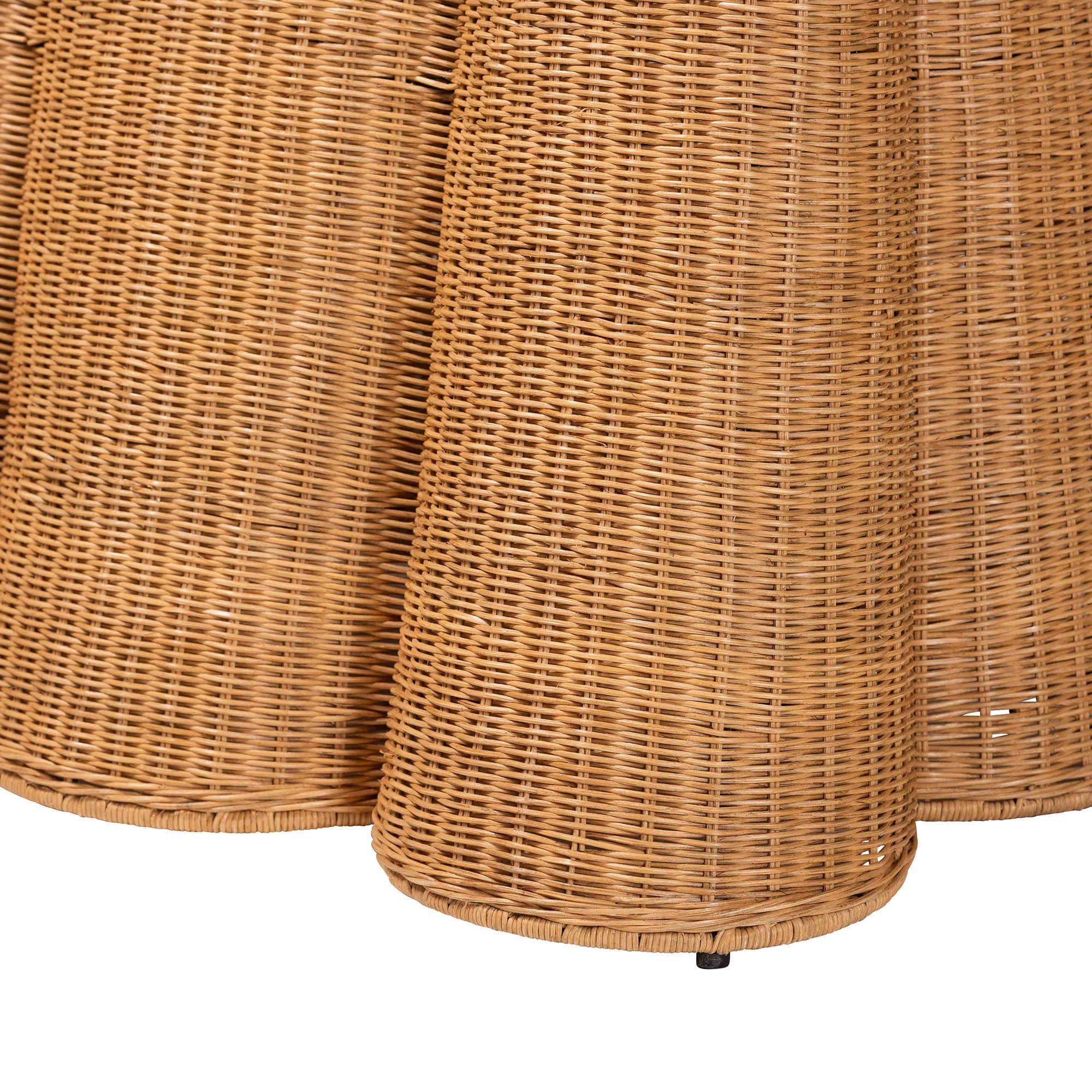 bali & pari Palm Boho Console Table, Natural Rattan, Honey