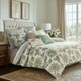 thumbnail image 2 of Levtex Home - Grey Palladium Duvet Cover Set - Twin Duvet Cover + 1 Pillow Case - Paisley - Green, Yellow, Grey, Blue and White - Duvet Cover (68 x 88in.) and Pillow Case (26 x 20in.) - Cotton, 2 of 5