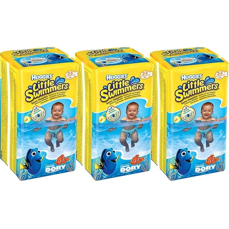 Huggies Little Swimmers Disposable Swim Diapers, X-Small 7lb-18lb., 3 x 12 Pants