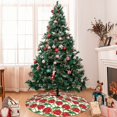 thumbnail image 7 of Yiaed Rose Flowers Print Christmas Tree Skirt , Tree SkirtsTree Mat for Christmas Winter Holiday Indoor Decorations-36", 7 of 7