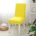 thumbnail image 1 of TFixol Stretchable Fleece Dining Chair Covers - Thickened Elastic All-Season Protectors for Home, Hotel, Restaurant, Office - Lemon Yellow, 1 of 6
