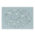 thumbnail image 1 of Nautical Cutting Board, Nursery Marine Theme Various Fish and Aquatic Animals on Pastel Tones Waves, Decorative Tempered Glass Cutting and Serving Board, in 3 Sizes, by Ambesonne, 1 of 2