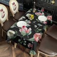 thumbnail image 5 of Pioneer Flower Floral Print Pattern Rectangle Tablecloth 60"x102",Waterproof Polyester Rectangle Table Cloth, Wipeable Spillproof Polyester Tablecloth for Dining, Camping, Indoor and Outdoor, 5 of 6