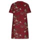 thumbnail image 3 of Puntoco Vestido De Manga Corta Para Mujer Vestido De Cuello Redondo Con Estampado Floral Vestido De Cuello Redondo De Manga Corta Borgoña M,Regalos Para Mujer Joven, 3 of 4