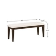 thumbnail image 4 of Lexicon Makah Asian Hardwood Dining Room Bench in Dark Brown Finish, 4 of 4