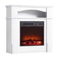 thumbnail image 6 of 33 Inch Freestanding Electric Fireplace Stove Heater 1500W 5120BTU with Mantel, Adjustable 3D Flame Effects, Overheat Protection, 12-Hour Timer and Remote for Living Room or Bedroom, 6 of 8