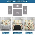 thumbnail image 6 of FUIALDOLG Color Dog Paw Pattern Chair Cover for Recliner 4-Pieces Stretch Slipcover Set Washable Reclining with Storage Pockets Furniture Protector for Home Decor, 6 of 7