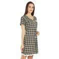 thumbnail image 4 of Inkmeso Printed V-Neck Nightgown Sleepwear For Womens Nightshirt Soft Button Sleepdress, 4 of 7